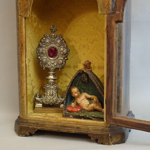 RESERVED For EDEN - Early 1700's Italian Antique Niche Relic Cabinet