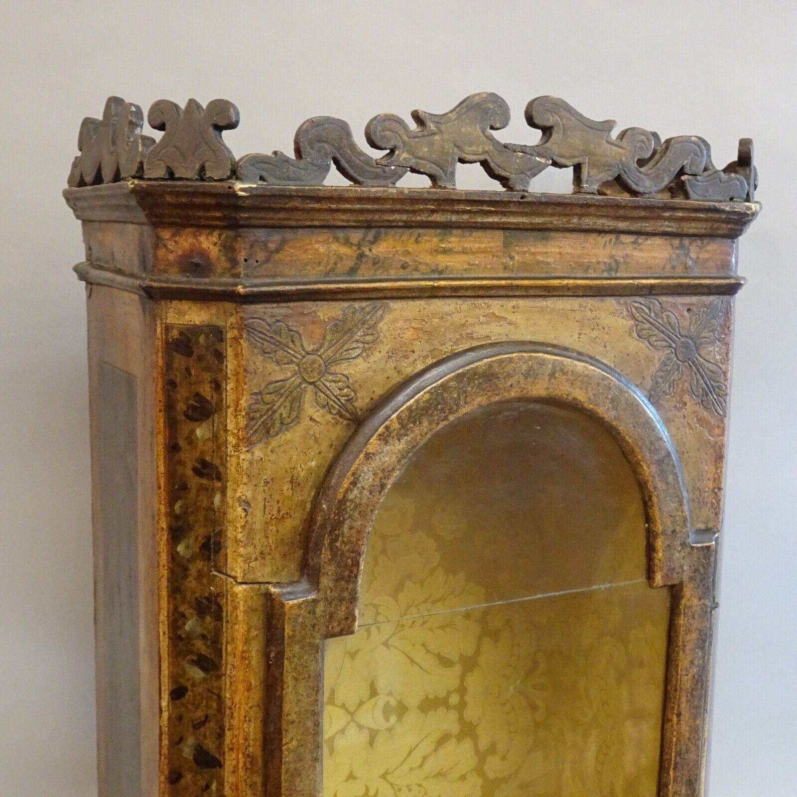 RESERVED For EDEN - Early 1700's Italian Antique Niche Relic Cabinet