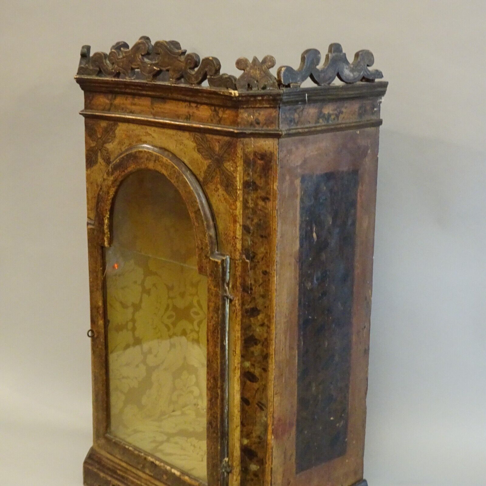 RESERVED For EDEN - Early 1700's Italian Antique Niche Relic Cabinet