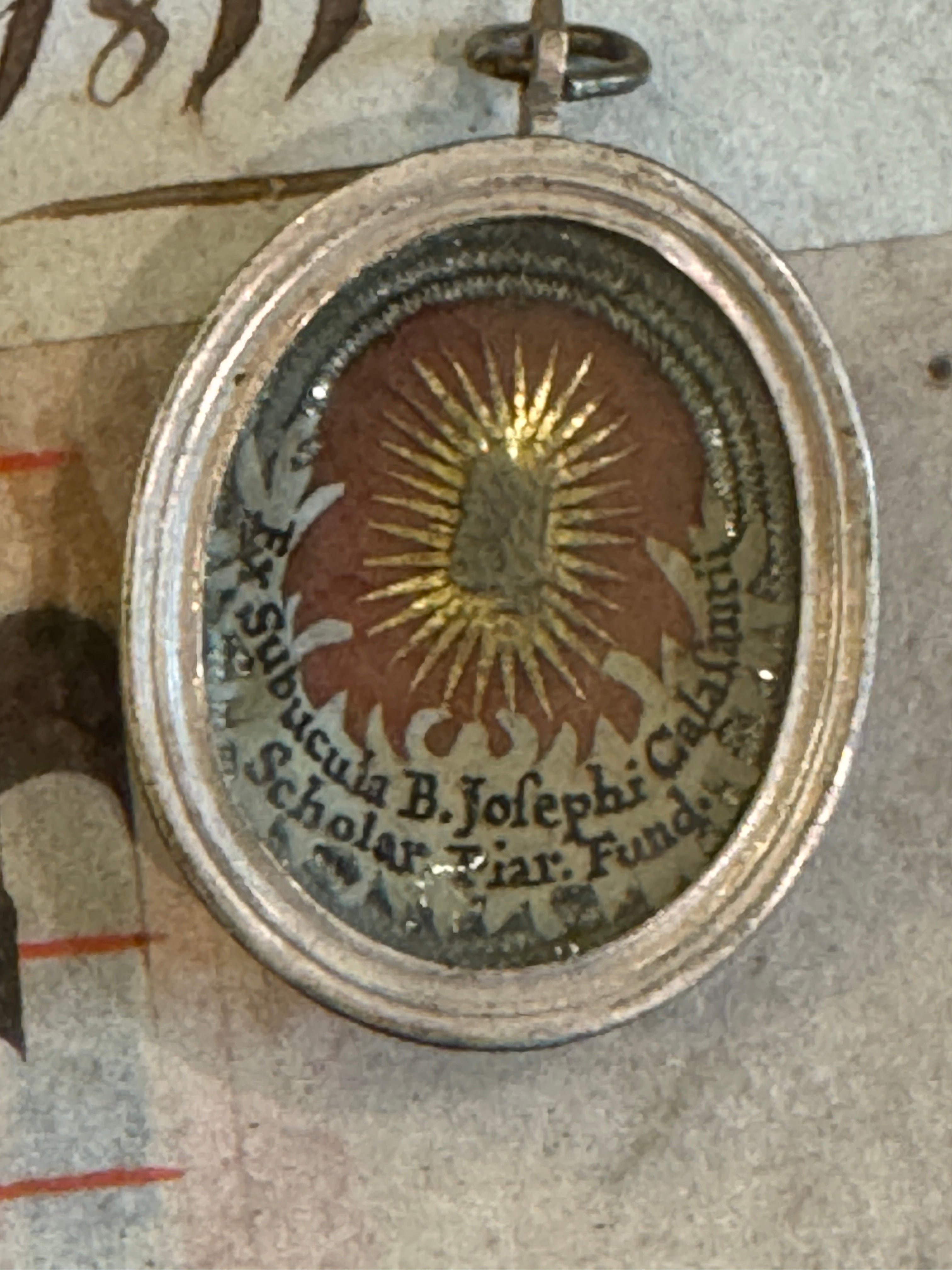 B. Josephi Calafantii 1800's Casket Seal Relic