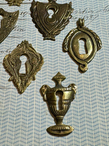 19th Century French Escutcheon Keyhole Covers - R