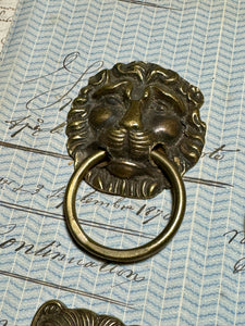 Antique French 19th Century Lion Drawer Pulls