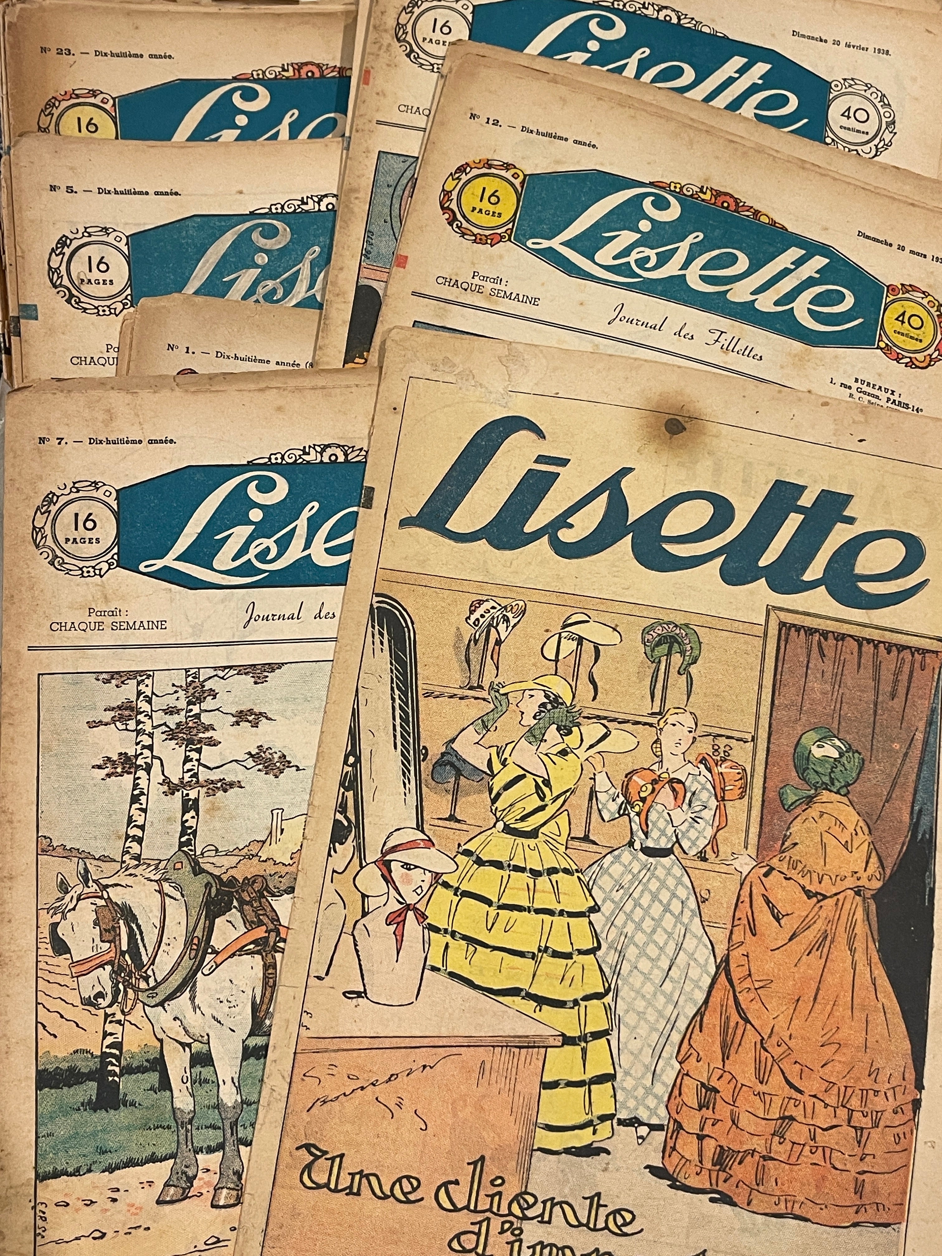 French Lisette Magazines for Girls - 1930s