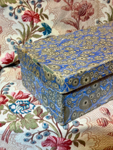 Antique French Marbled Paper Box