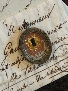 Saint Peregrine Elatasio 1800's Casket Seal Relic