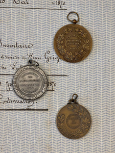 Antique Agricultural Pig and Horse Medals