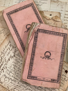 Darling Antique Pink Deckled Edge French Books