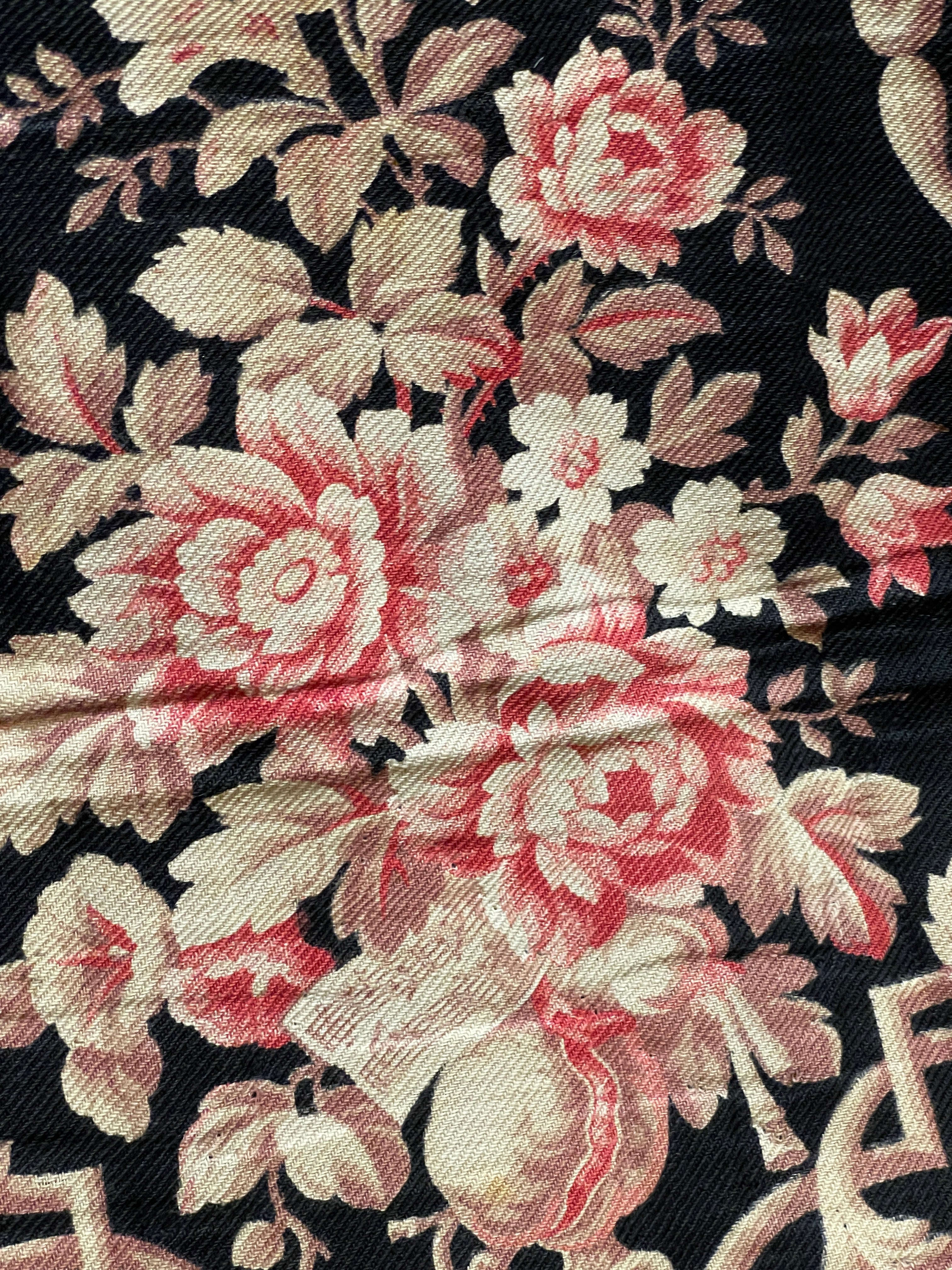 Beautiful 1800's French Printed Cotton Morceau