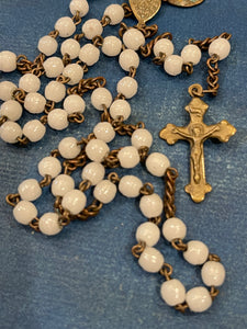 Antique French Rosary and Small Medal - ROS12