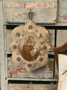 Beautiful 1800's Antique French Relic - Madonaa and Child