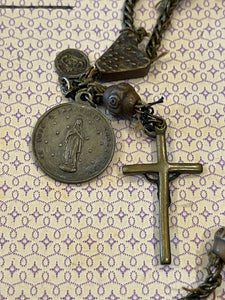 Antique French Rosary and Small Medals - ROS2