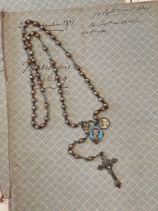 Antique Italian Rosary and Small Medals - ROS3