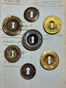 19th Century French Escutcheon Keyhole Covers - R1