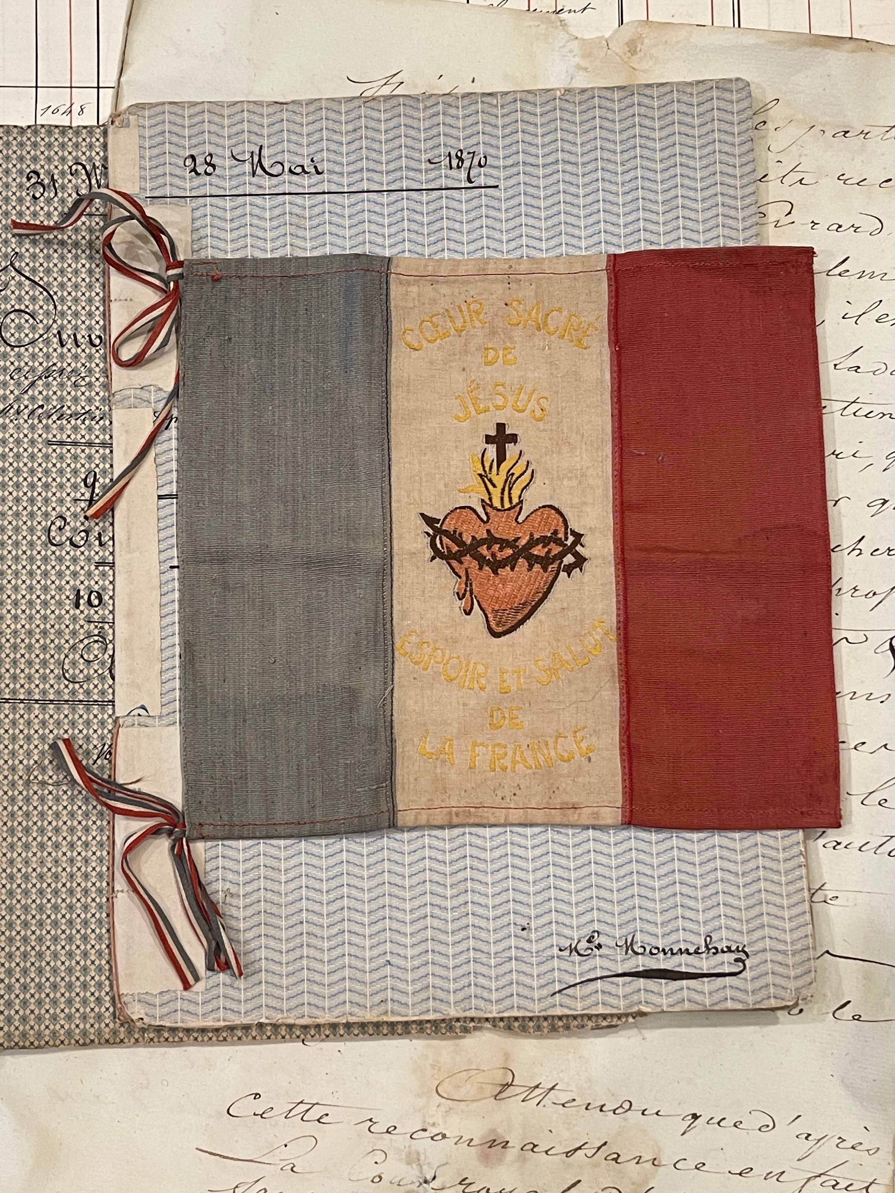 French Sacred Heart Flag - 1940's