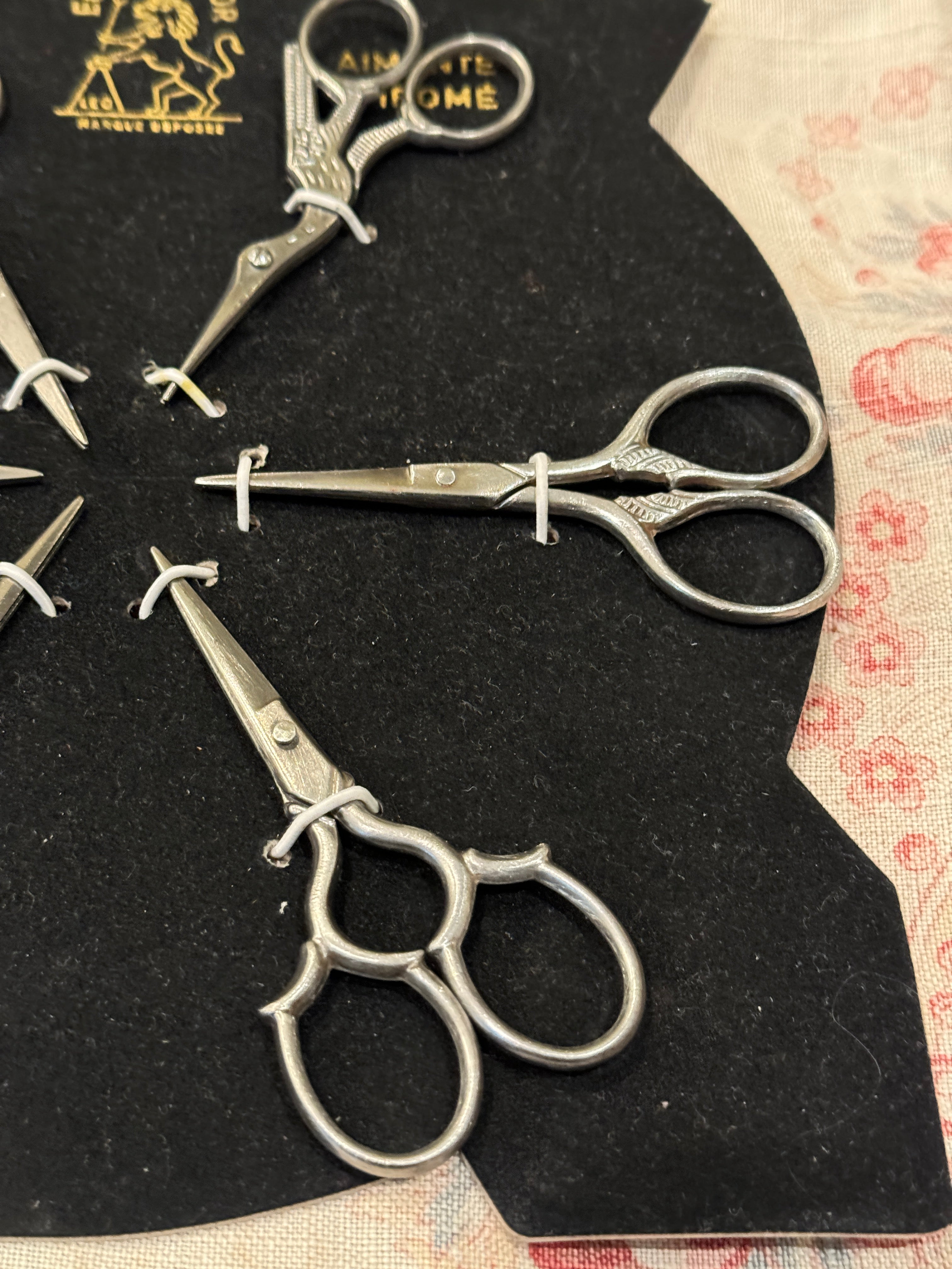 Vintage Black French Scissors Display