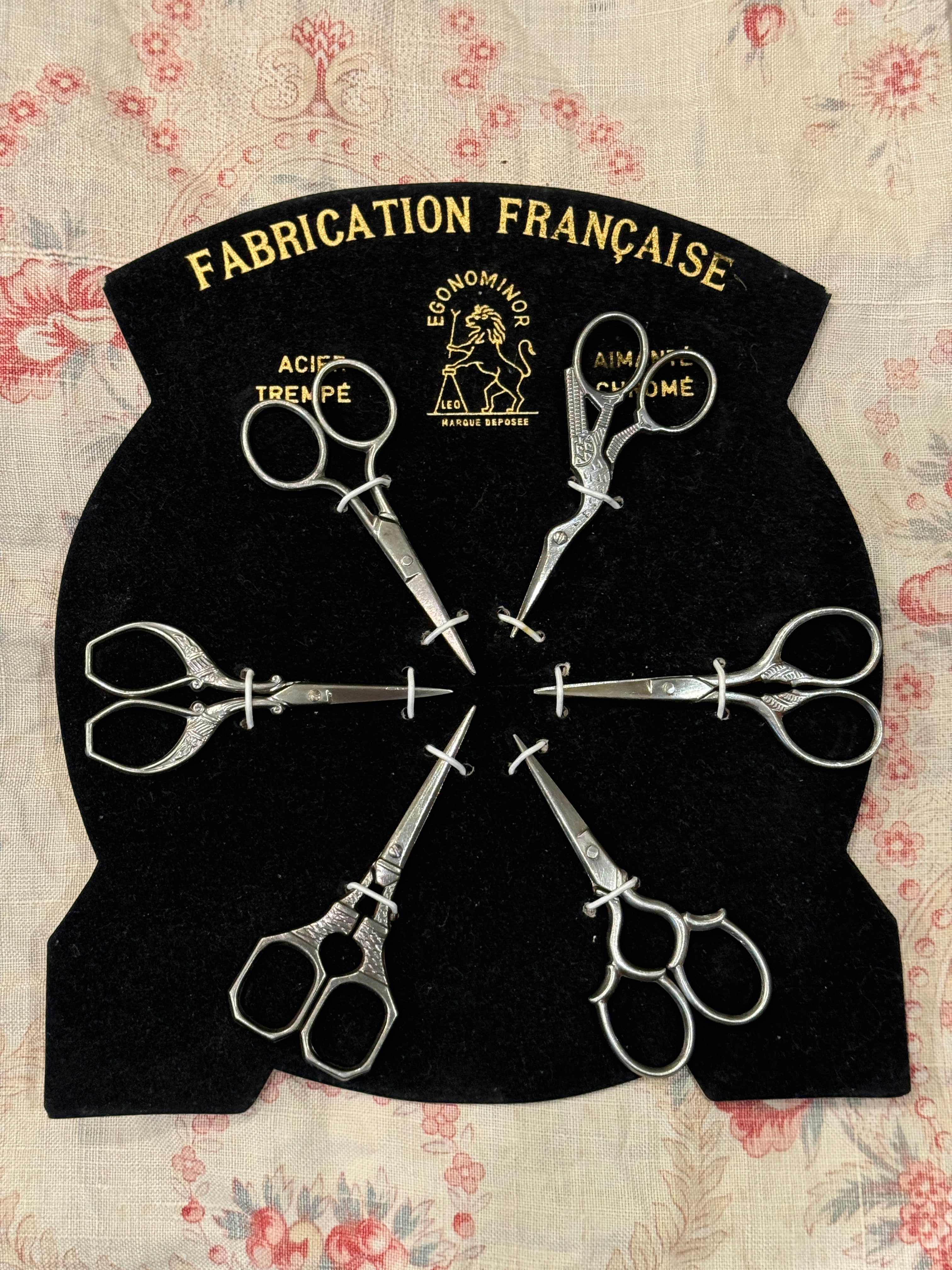 Vintage Black French Scissors Display