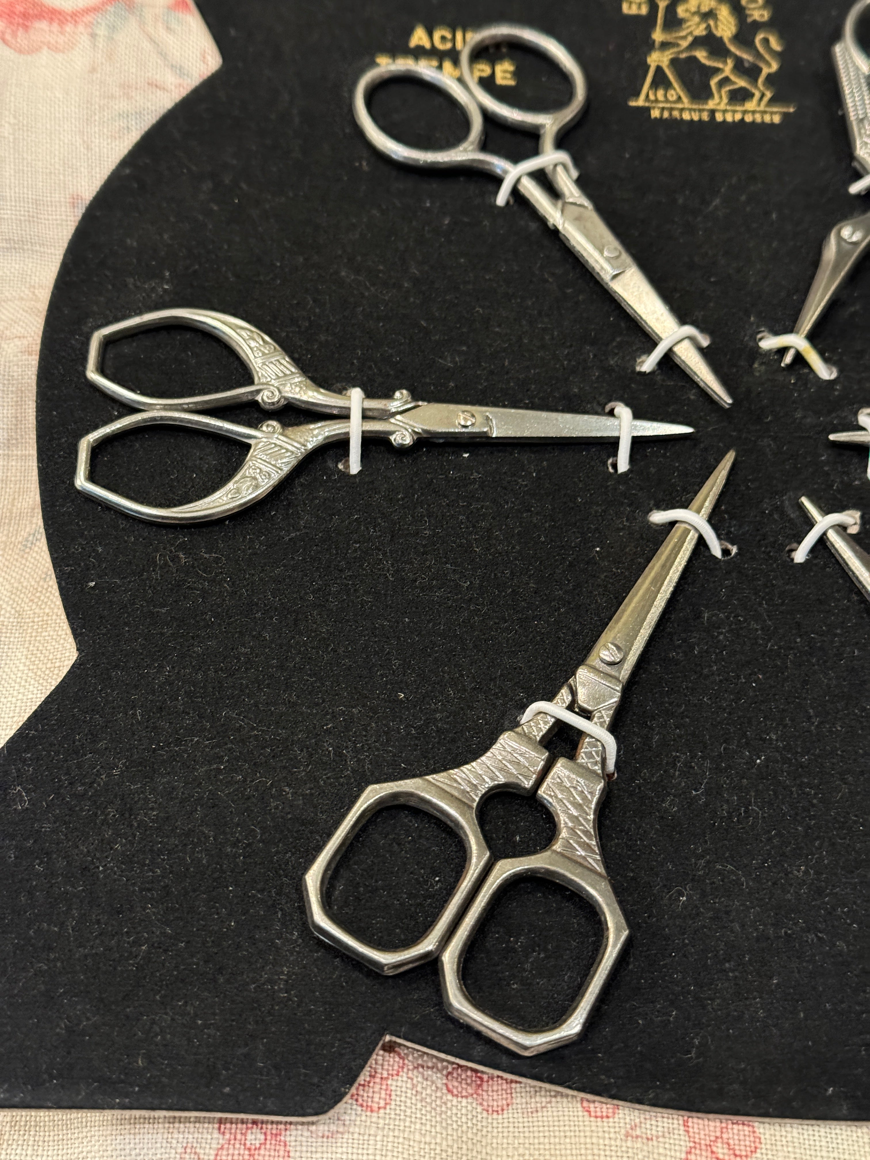 Vintage Black French Scissors Display