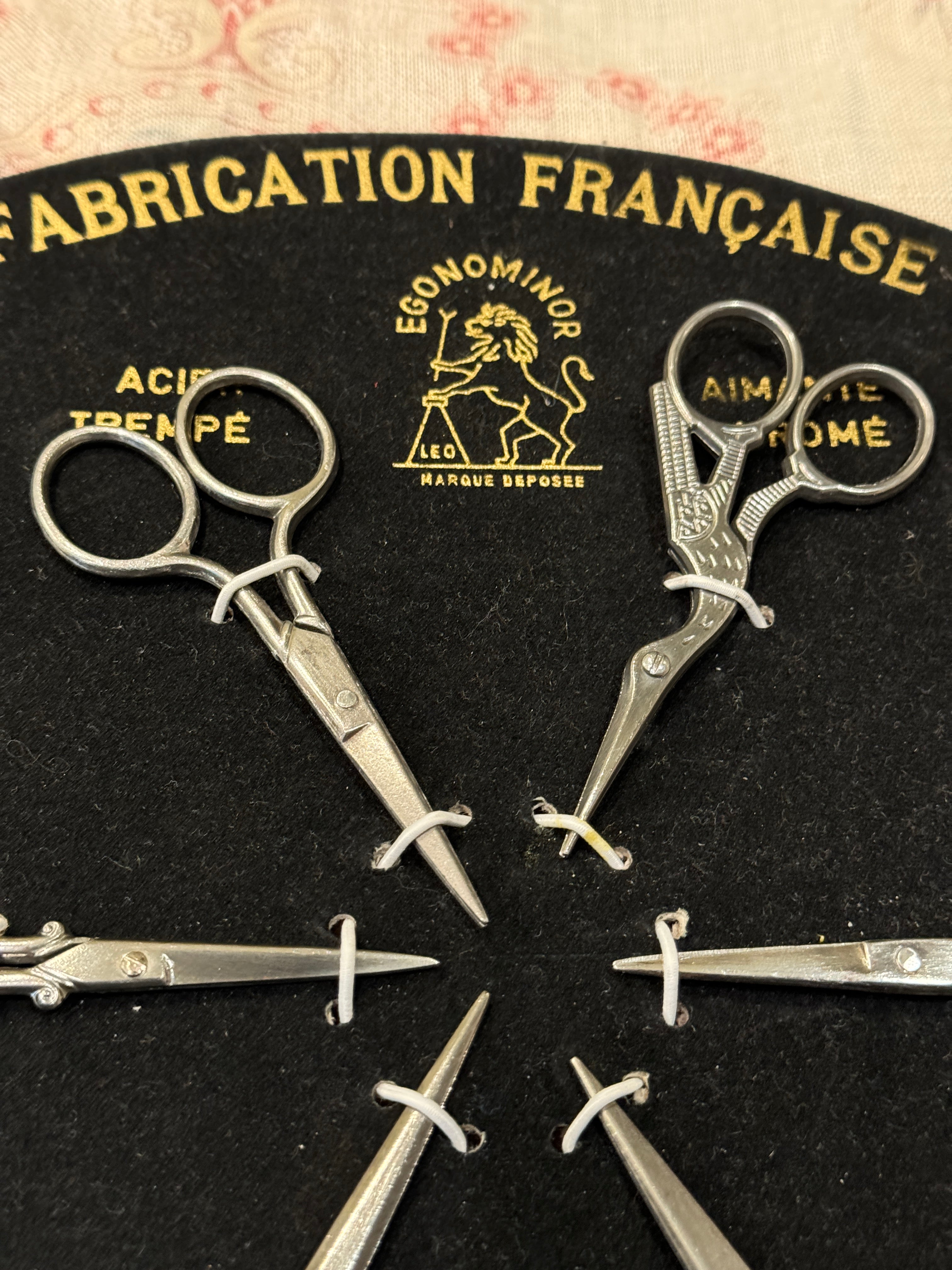 Vintage Black French Scissors Display