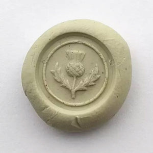 Antique Scottish Brass Thistle Intaglio Letter Seal