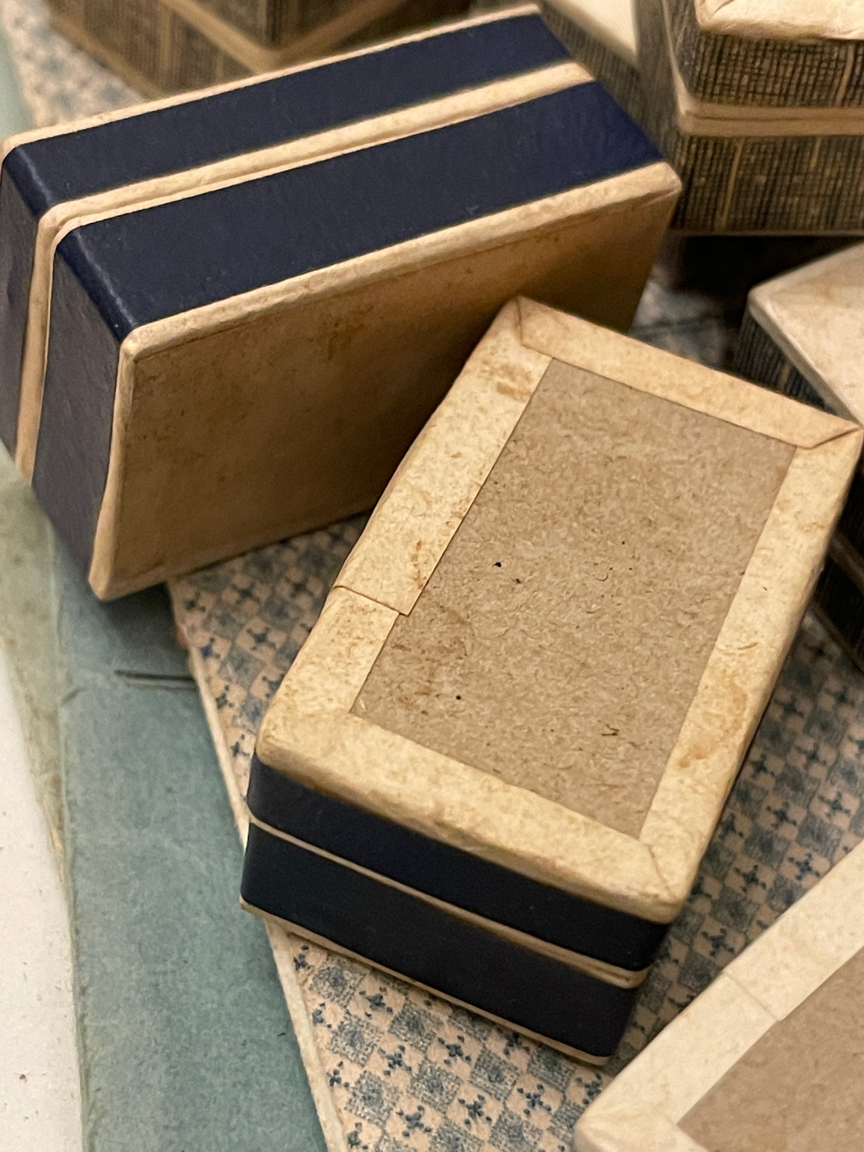 Original Rectangle Antique  French Paper Boxes