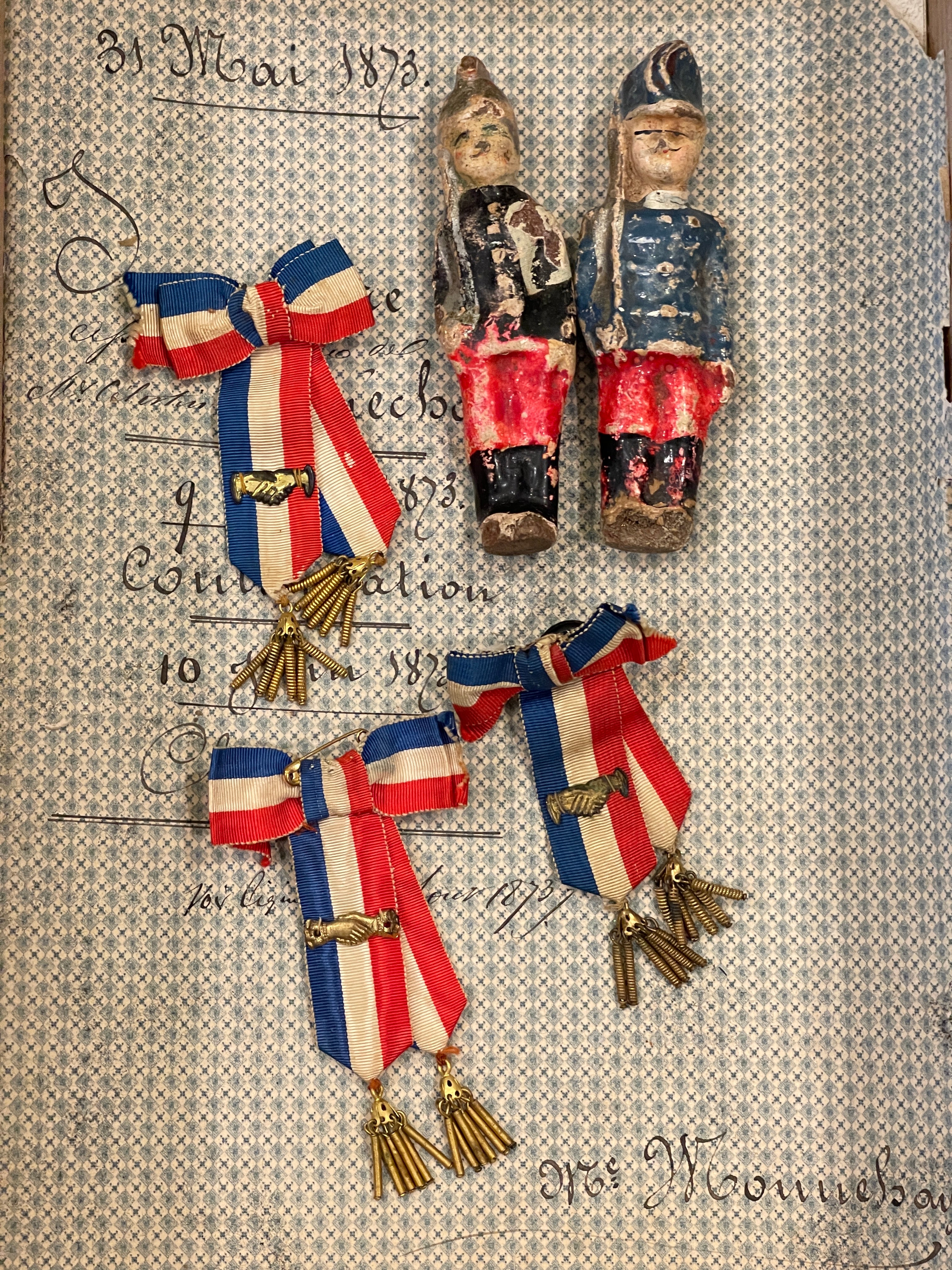 Antique French Soldiers and Medals