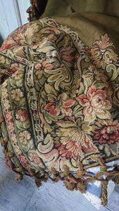 Antique French Tapestry Table Topper