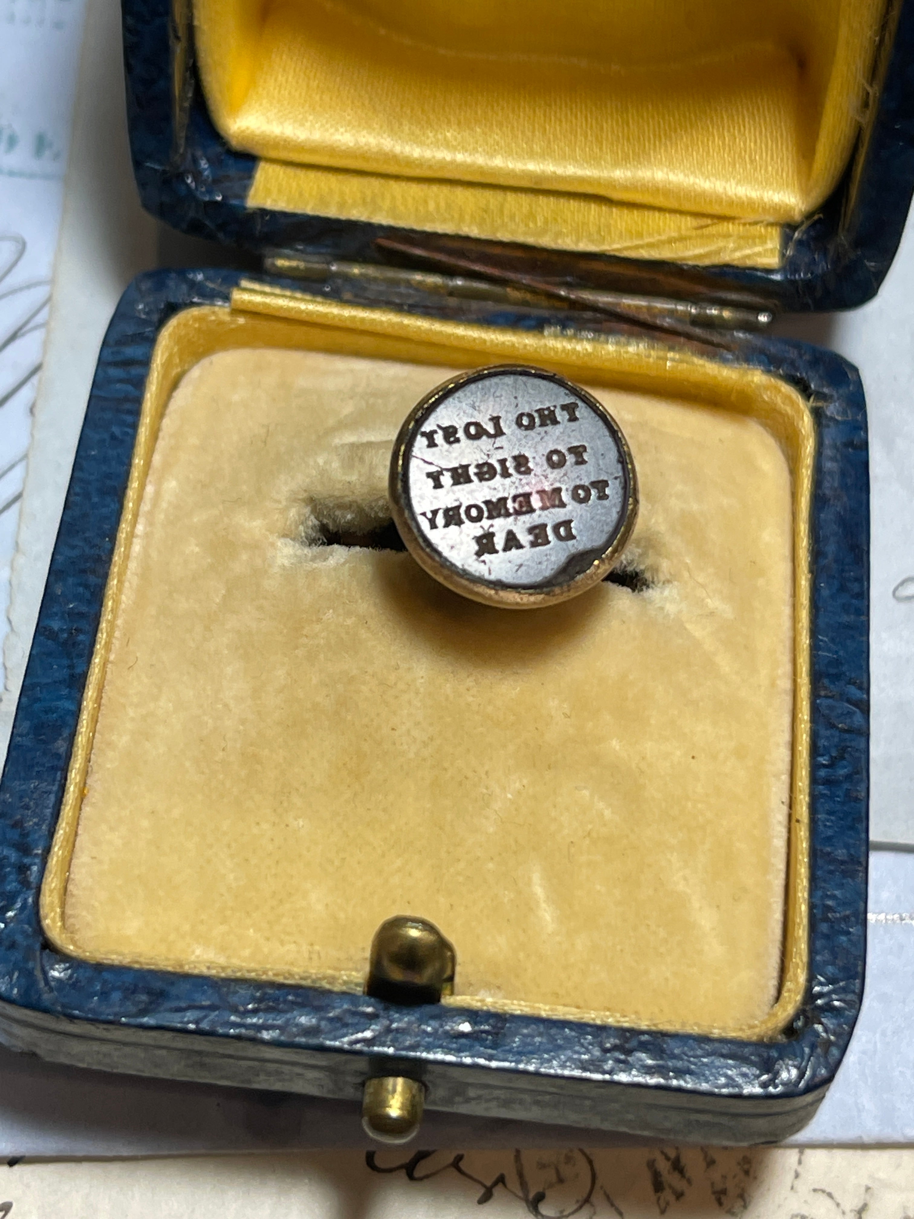 Antique Victorian Intaglio Seal  - "THO LOST TO SITE TO MEMORY DEAR"