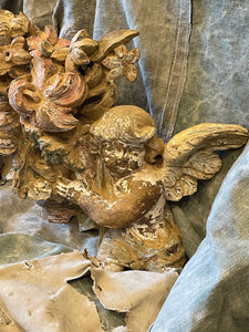 RESERVED for Eden - Rare 1700's Walnut Church Angels