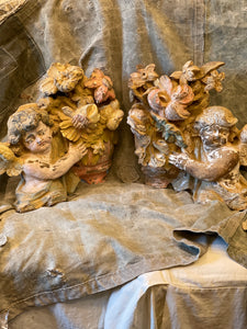 RESERVED for Eden - Rare 1700's Walnut Church Angels